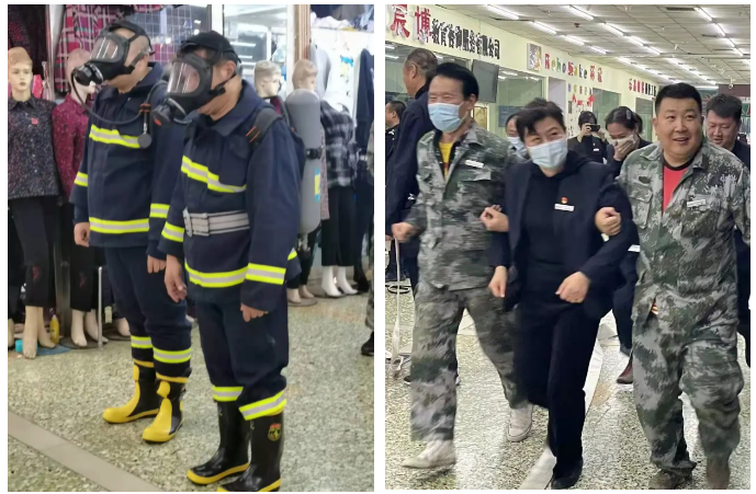 居安思危，防患未“燃”——鞍勤商業(yè)開展消防應(yīng)急逃生演練(圖3)